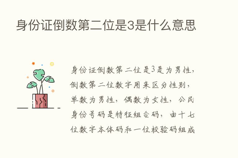 身份证倒数   二位是3是什么意思