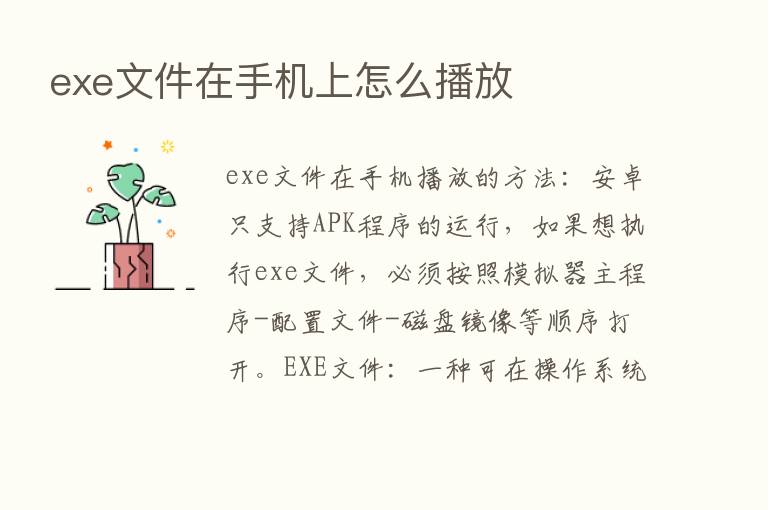 exe文件在手机上怎么播放