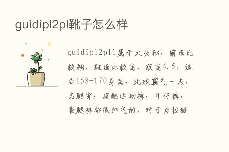 guidipl2pl靴子怎么样