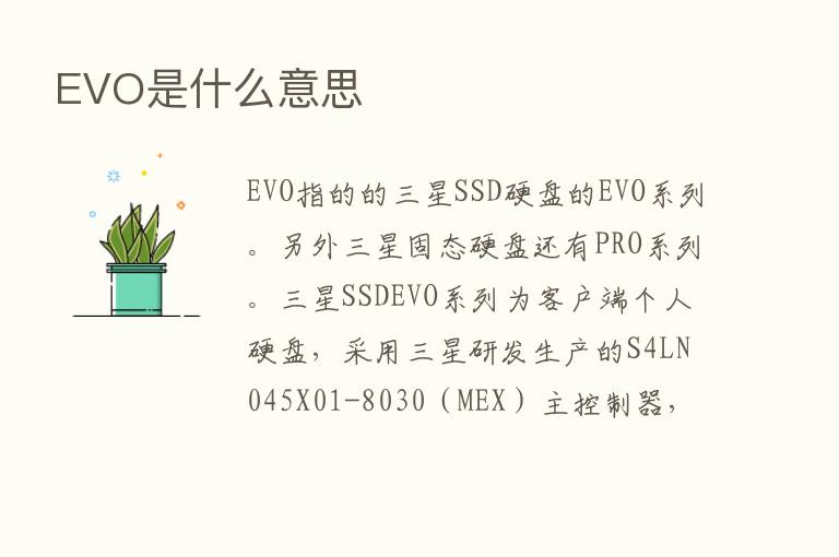 EVO是什么意思