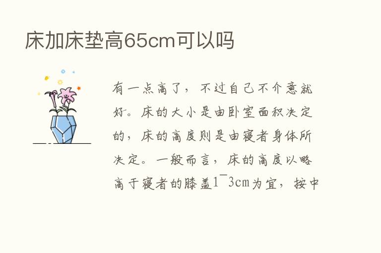 床加床垫高65cm可以吗