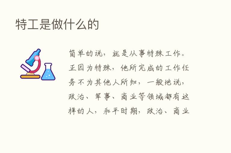 特工是做什么的