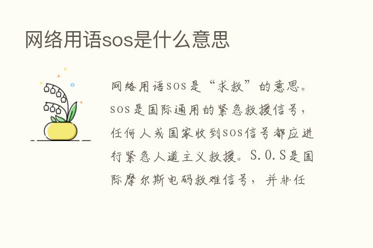 网络用语sos是什么意思