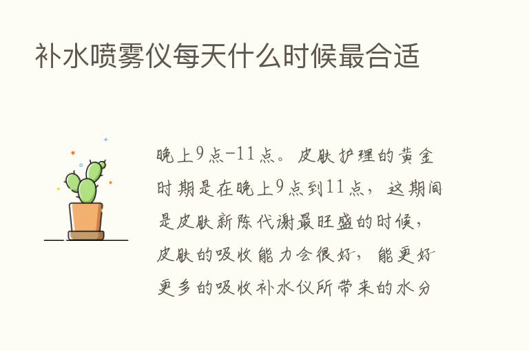 补水喷雾仪每天什么时候   合适