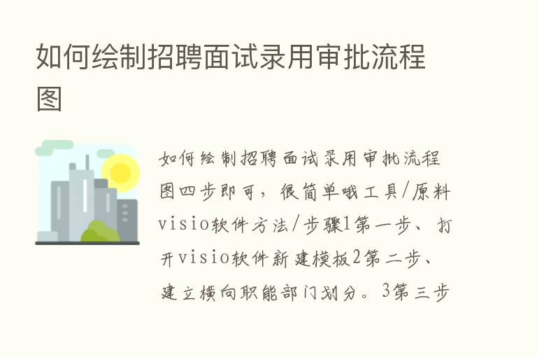 如何绘制招聘面试录用审批流程图