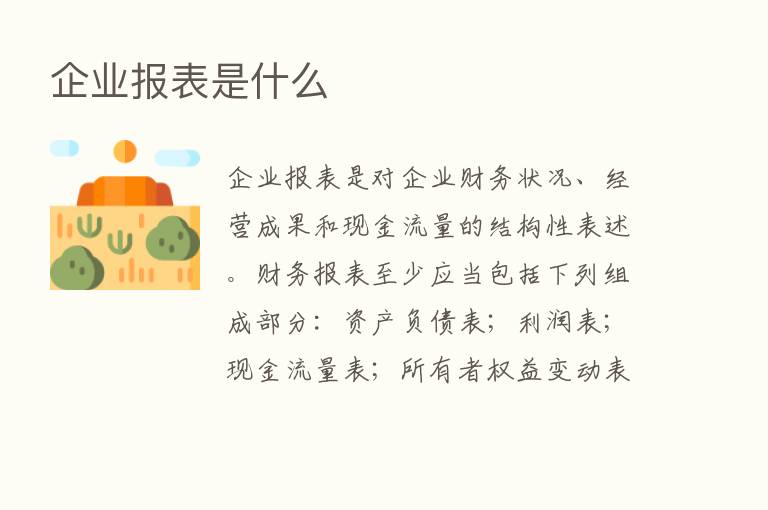 企业报表是什么