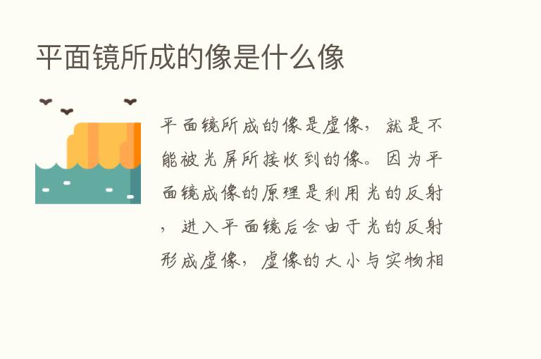 平面镜所成的像是什么像