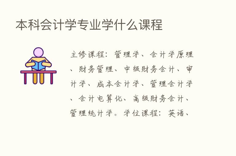 本科会计学专业学什么课程