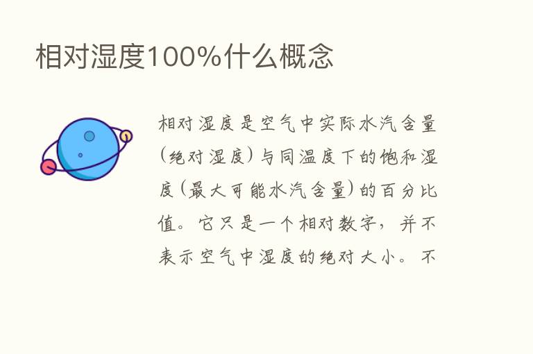 相对湿度100％什么概念