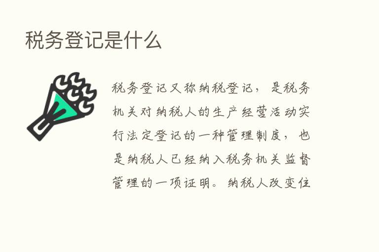 税务登记是什么