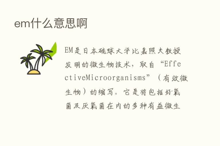 em什么意思啊