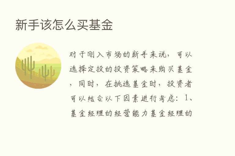 新手该怎么买基金