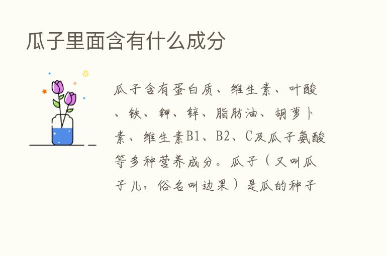 瓜子里面含有什么成分