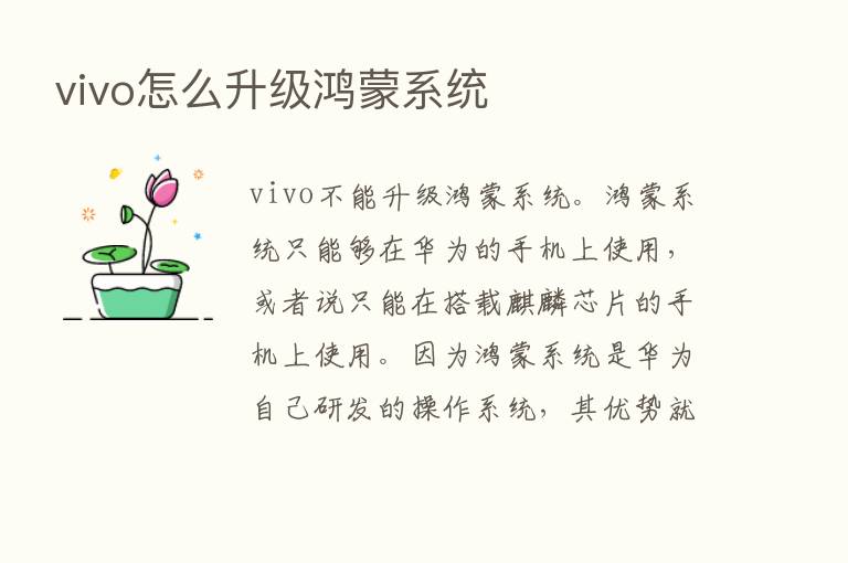 vivo怎么升级鸿蒙系统