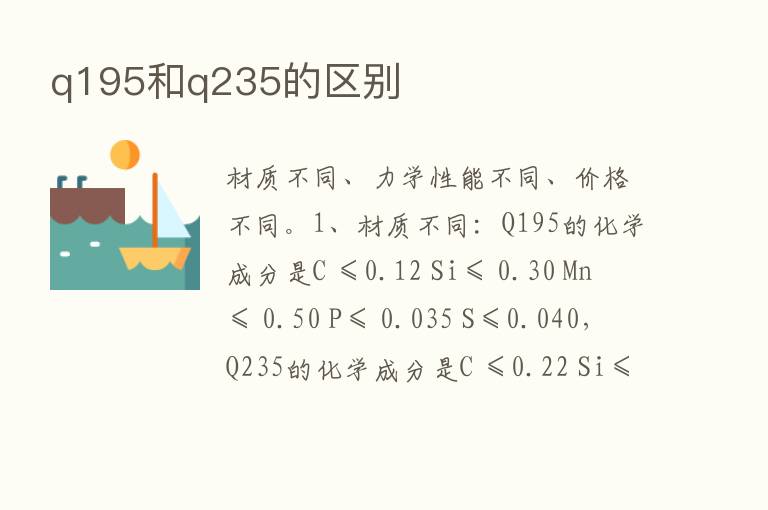 q195和q235的区别