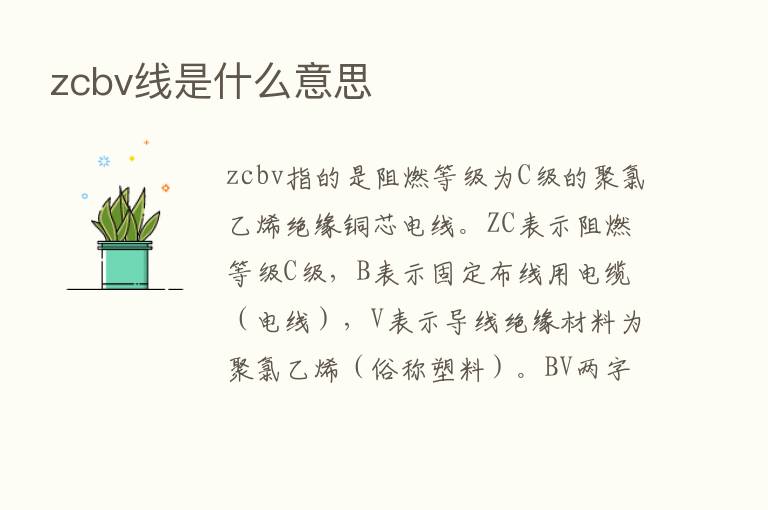 zcbv线是什么意思