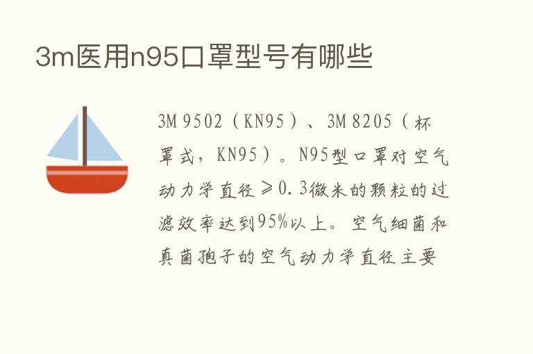 3m医用n95口罩型号有哪些