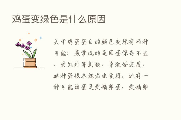 鸡蛋变绿色是什么原因