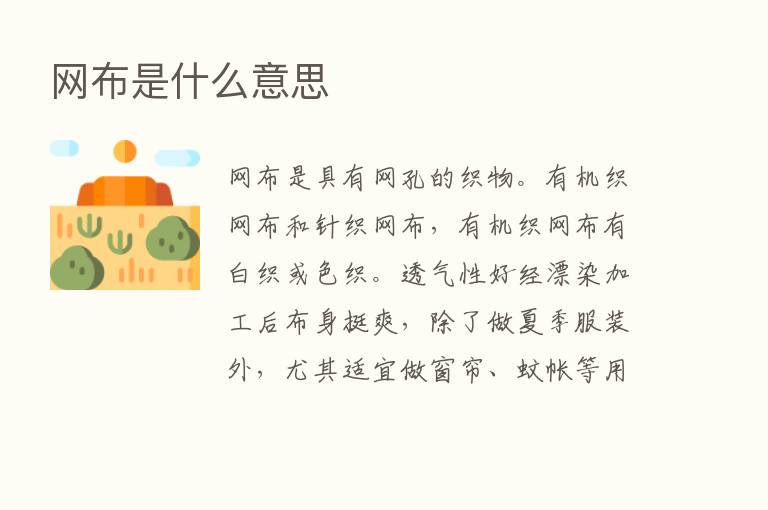 网布是什么意思