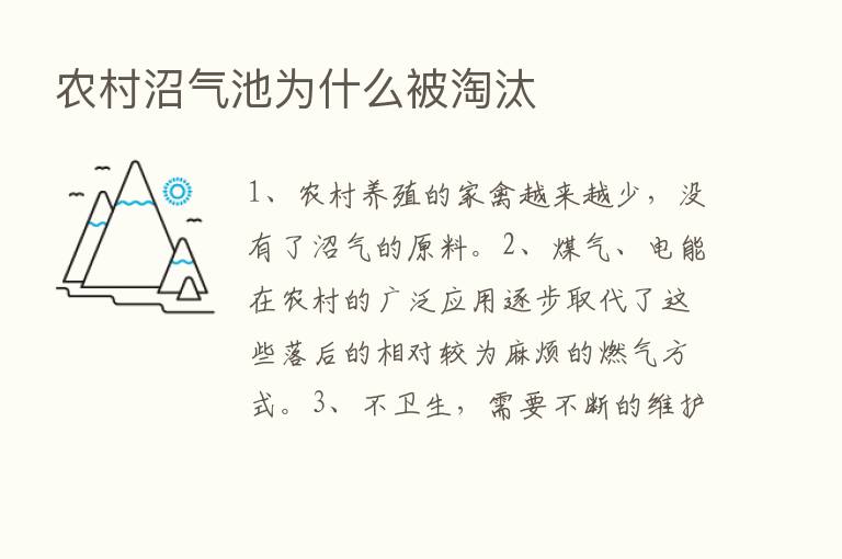 农村沼气池为什么被淘汰