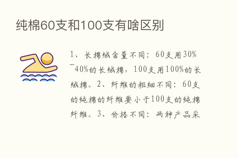 纯棉60支和100支有啥区别