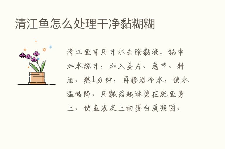 清江鱼怎么处理干净黏糊糊