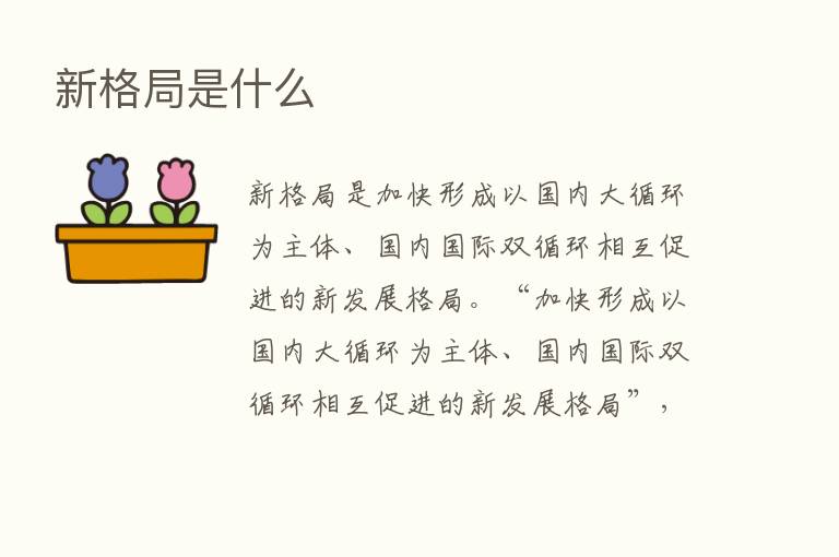 新格局是什么