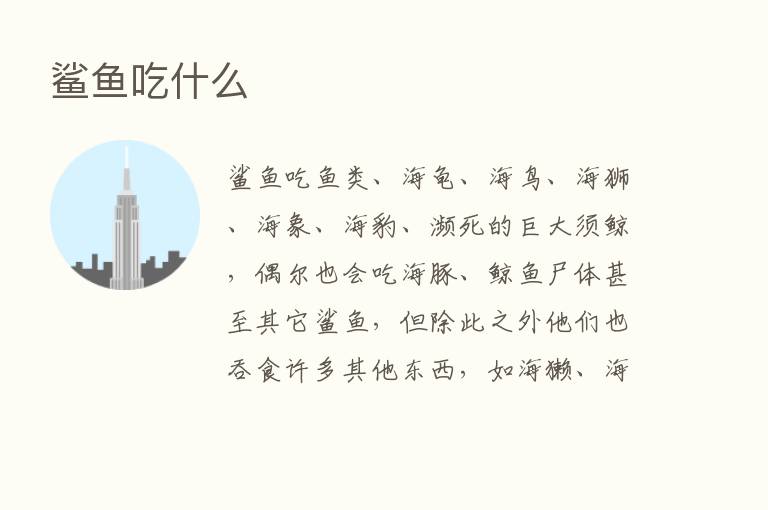 鲨鱼吃什么