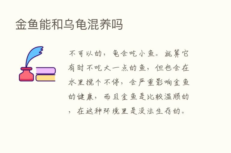 金鱼能和乌龟混养吗