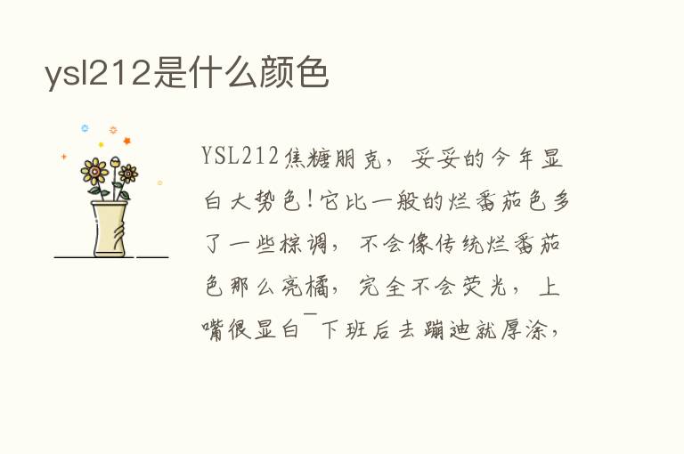 ysl212是什么颜色