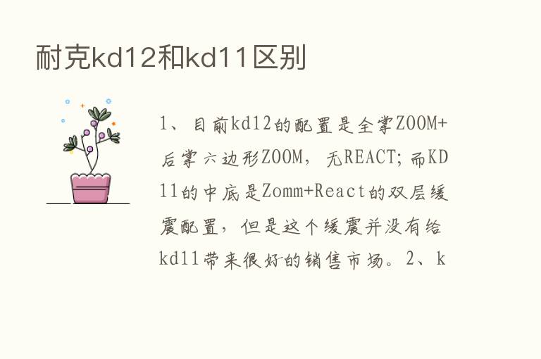 耐克kd12和kd11区别