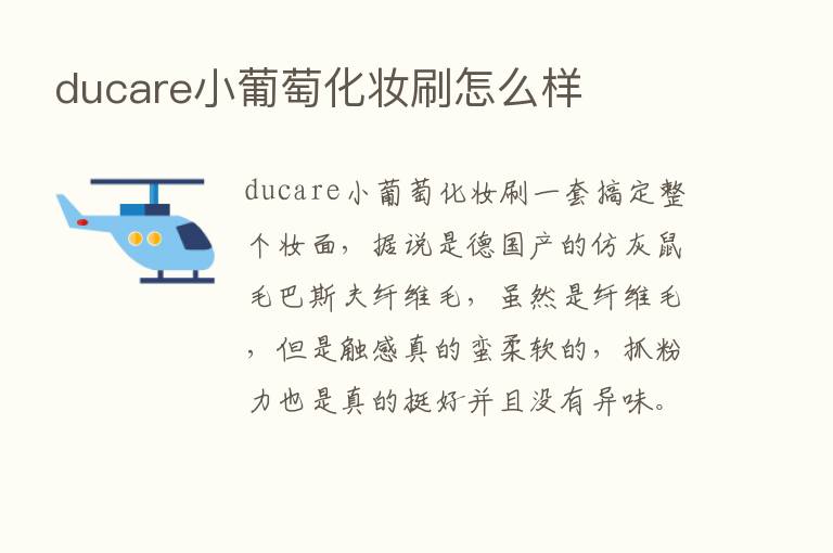 ducare小葡萄化妆刷怎么样