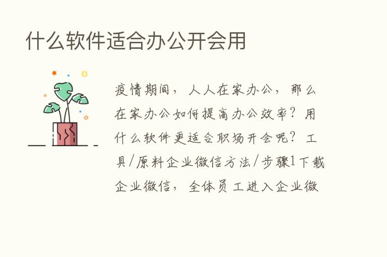 什么软件适合办公开会用