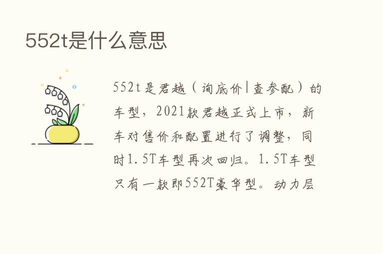 552t是什么意思