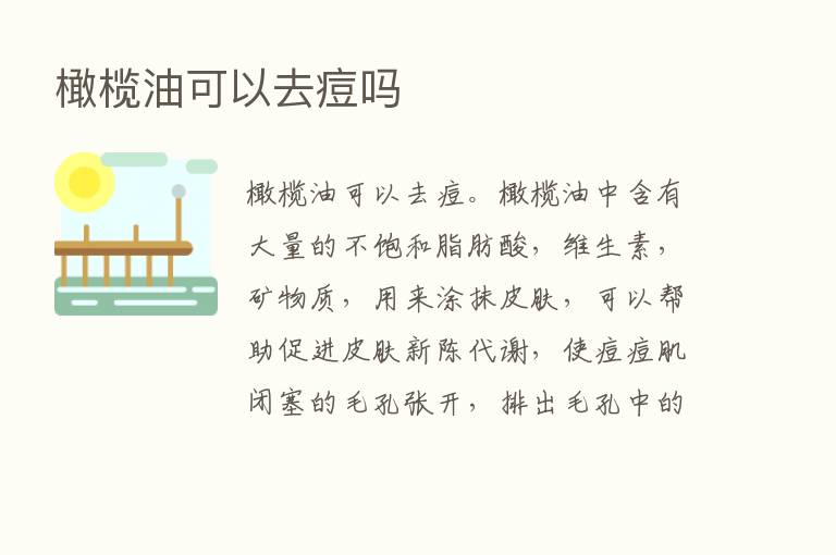 橄榄油可以去痘吗