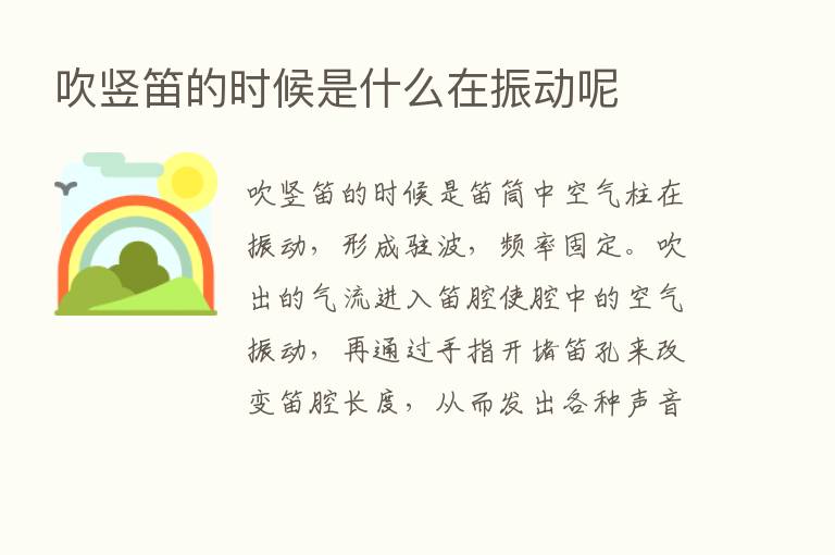 吹竖笛的时候是什么在振动呢