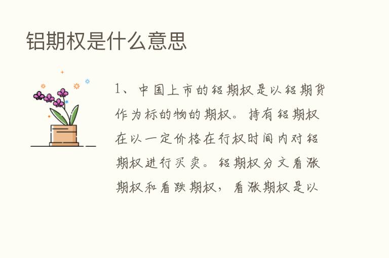 铝期权是什么意思