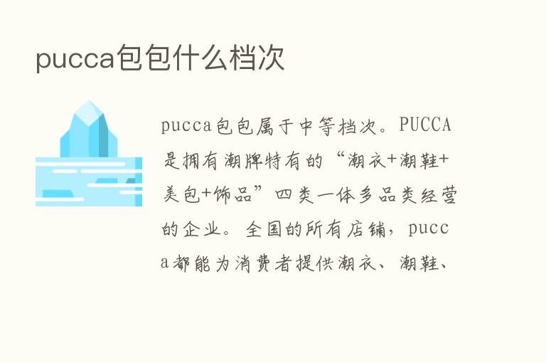 pucca包包什么档次