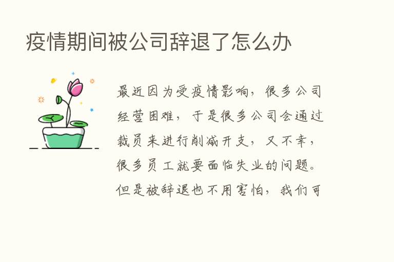 疫情期间被公司辞退了怎么办