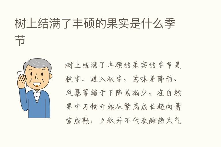 树上结满了丰硕的果实是什么季节