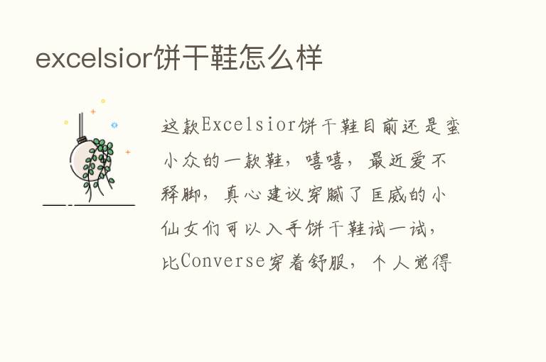 excelsior饼干鞋怎么样