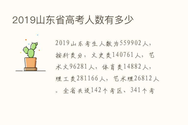 2019山东省高考人数有多少