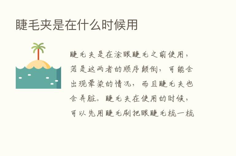 睫毛夹是在什么时候用