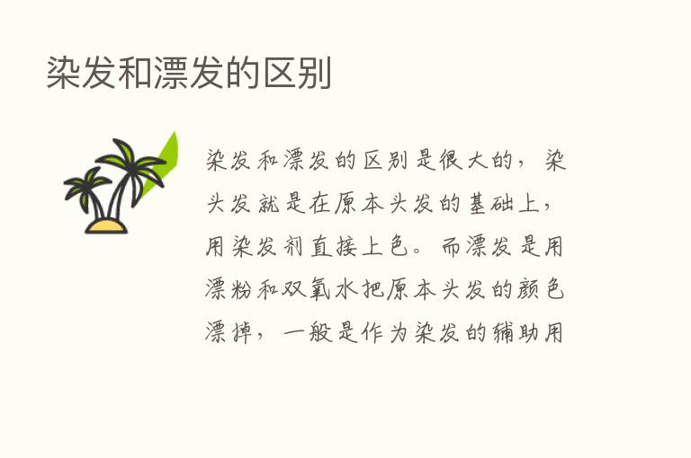 染发和漂发的区别