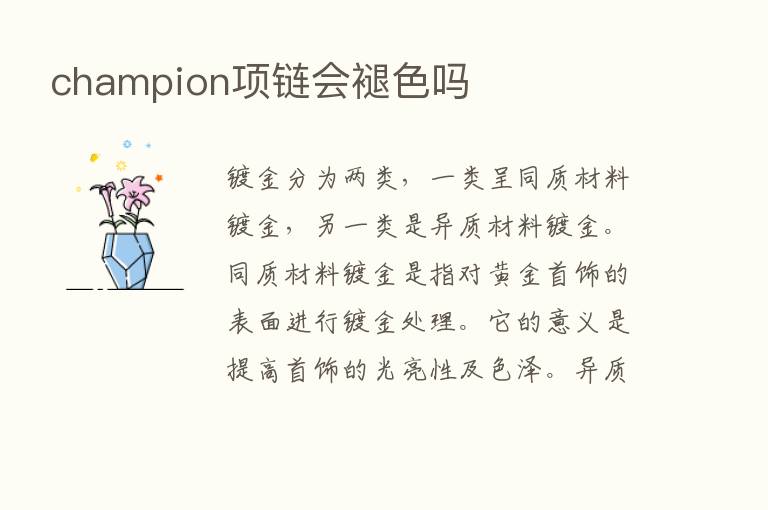 champion项链会褪色吗