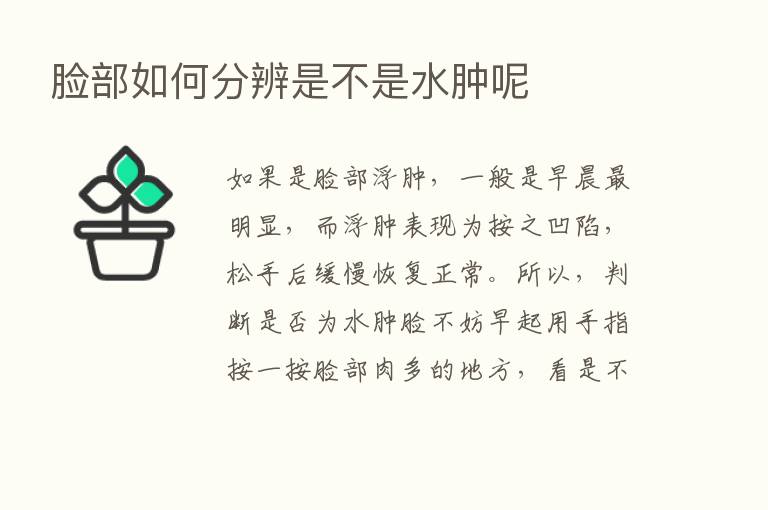 脸部如何分辨是不是水肿呢