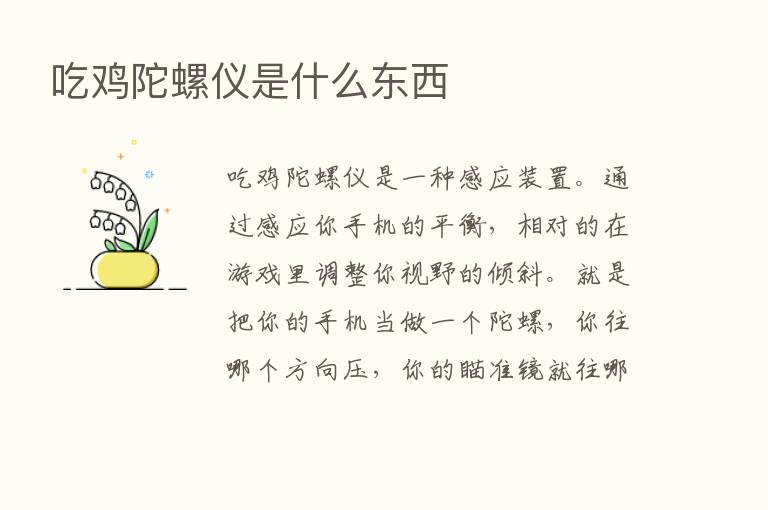 吃鸡陀螺仪是什么东西