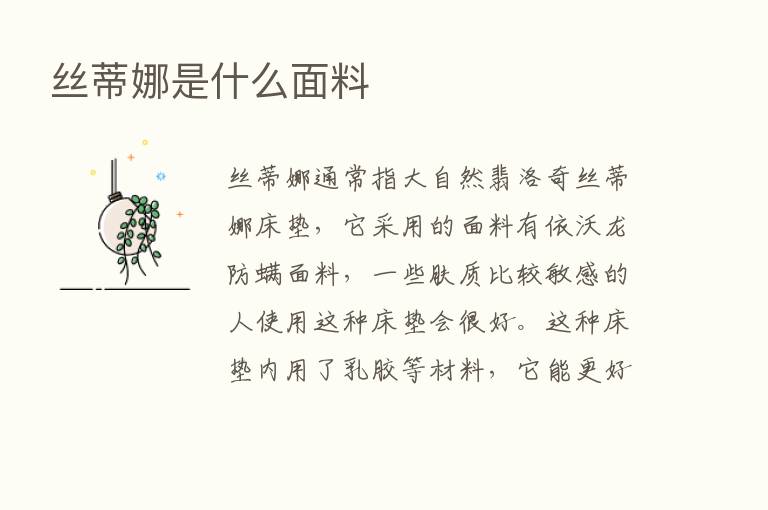 丝蒂娜是什么面料