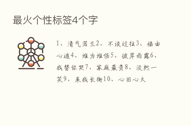    火个性标签4个字