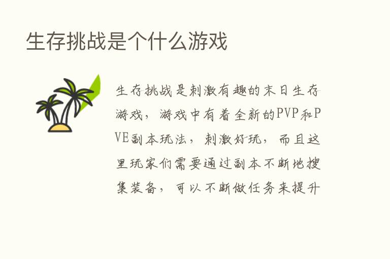 生存挑战是个什么游戏